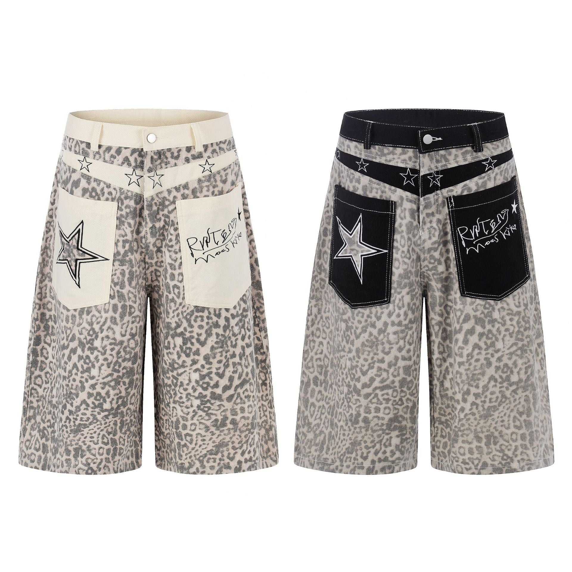Vintage Leoparden-Print Hose