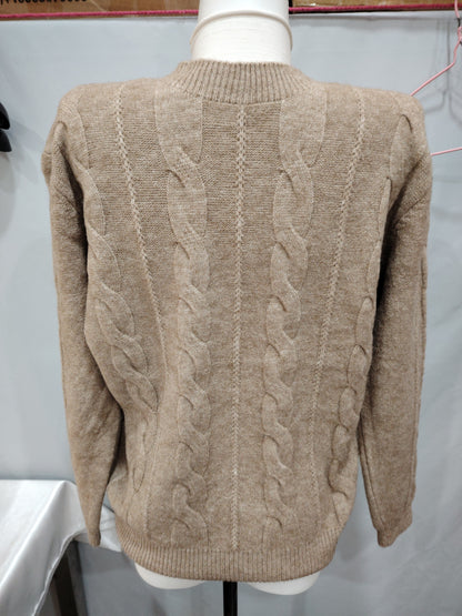 Damen-Zopfstrickpullover im Retro-Stil – Bild 6