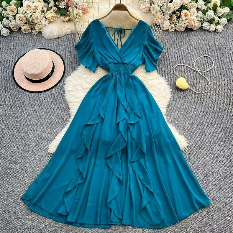 V-Ausschnitt Sommerkleid
