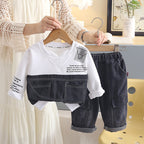 Baby autumn hoodie long sleeved two-piece set