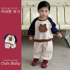 Cartoon Two-Piece Outfit Sweatshirt Pants Boy Outerwear