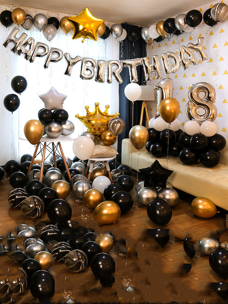 Happy-Birthday-Ballon-Set, Geburtstagsdeko – Ansicht 2