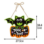 Halloween Door Hanging Decoration Pumpkin Bat Ornament for Halloween Party Decor