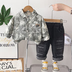 Children's tie dye long sleeved two-piece set for baby spring and autumn