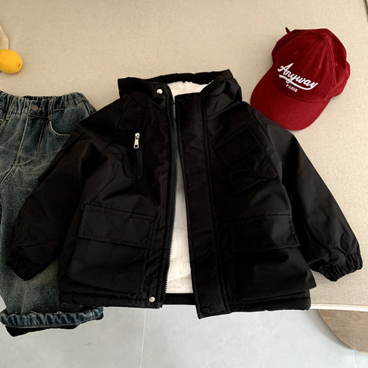 Gepolsterte Winterjacke für kleine Mädchen