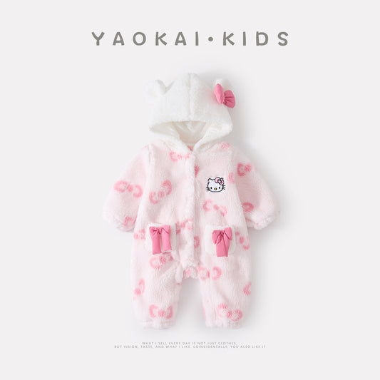 Baby-Kapuzenbodysuit gefuettert, Schmetterling