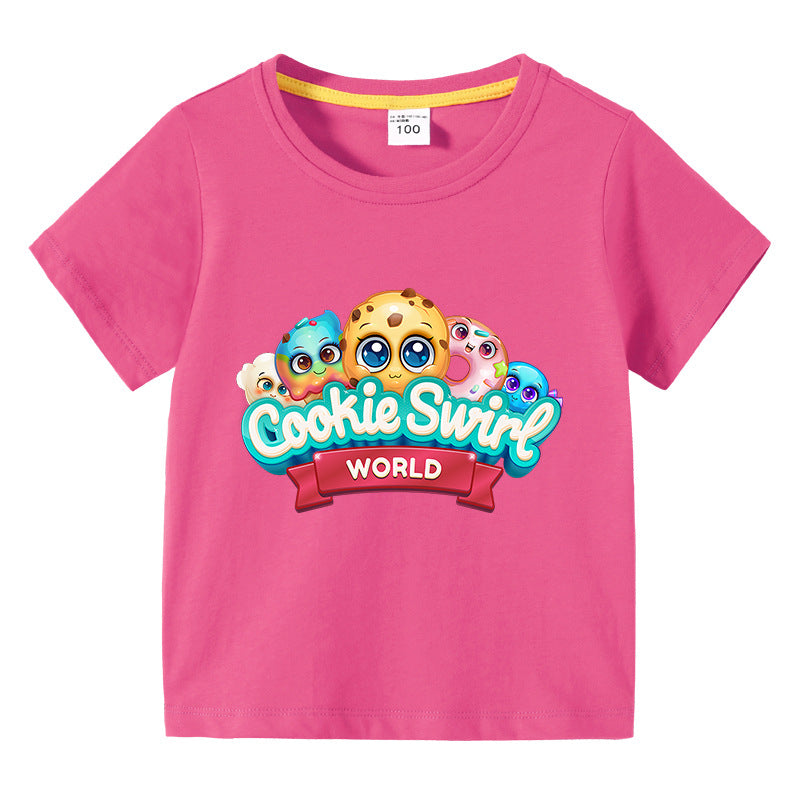 Children's summer short sleeved T-shirt