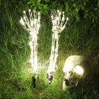 Halloween Decoration Plastic Skeleton Hand LED Glow Ghost Hand Prop Ground Stake Light-Up Decor