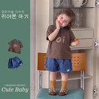 Pure Cotton Two-Piece Lightweight A-Class Outfit, Short Sleeve T-Shirt