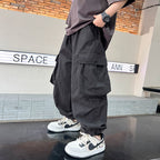 Cargo Pants for Boys Mosquito-Proof Long Trousers Trendy Sporty Style