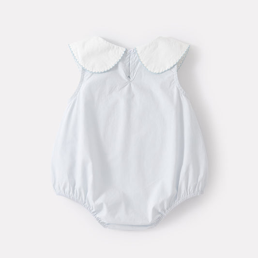 Baby-Body mit Peter-Pan-Kragen, gepunktet