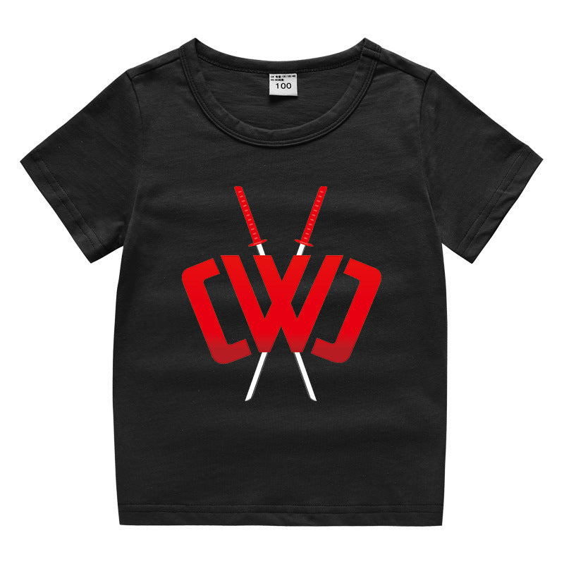 Children's summer short sleeved T-shirt