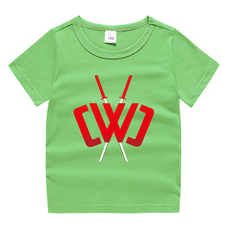 Children's summer short sleeved T-shirt