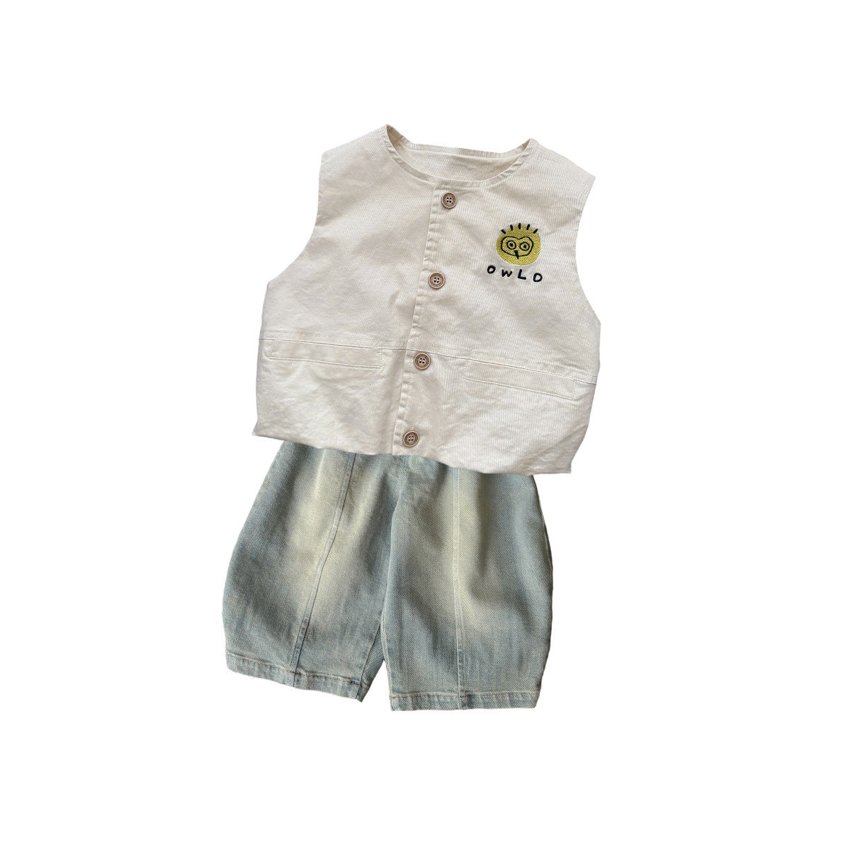 Outfit for Boys Baby Boy Vest Top and Pants Three-piece Set for Toddlers