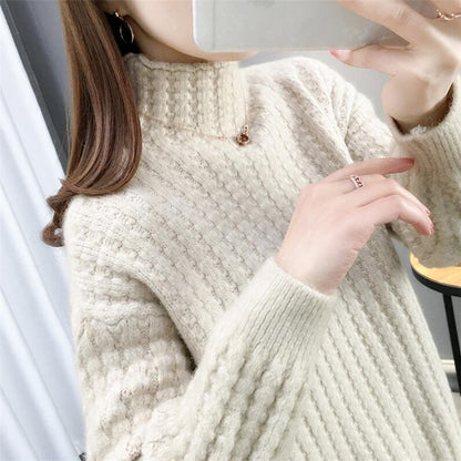 Damen-Rollkragenpullover mit Zopfmuster – Bild 7