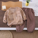 Sweatshirt long sleeved autumn two-piece set for baby spring and autumn