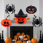 Halloween Decoration Honeycomb Ball Hanging Ornament Halloween Party Decoration Pumpkin Spider 3D Honeycomb