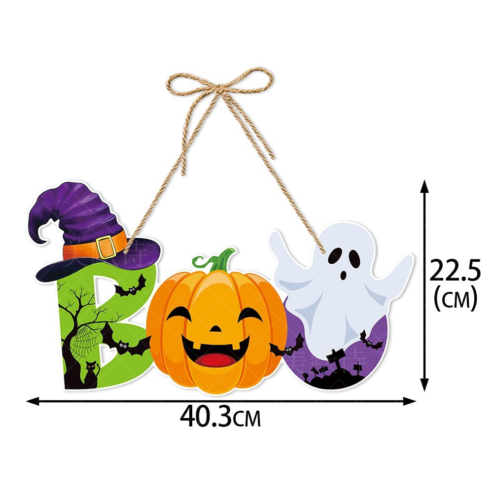 Halloween Door Hanging Decoration Pumpkin Bat Ornament for Halloween Party Decor