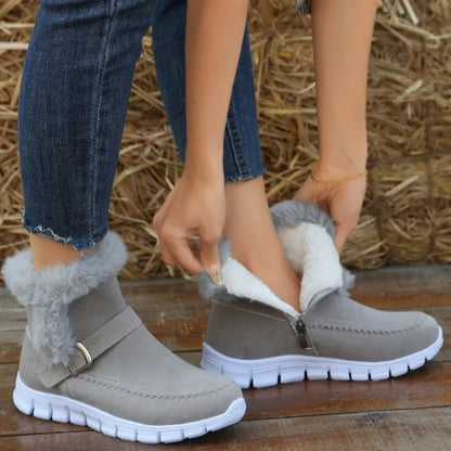 Gefütterte Damen-Stiefeletten mit Schnalle – Bild 4