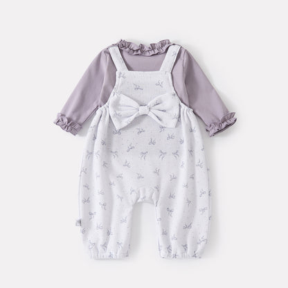 Body und Strickhose mit Blumenmuster