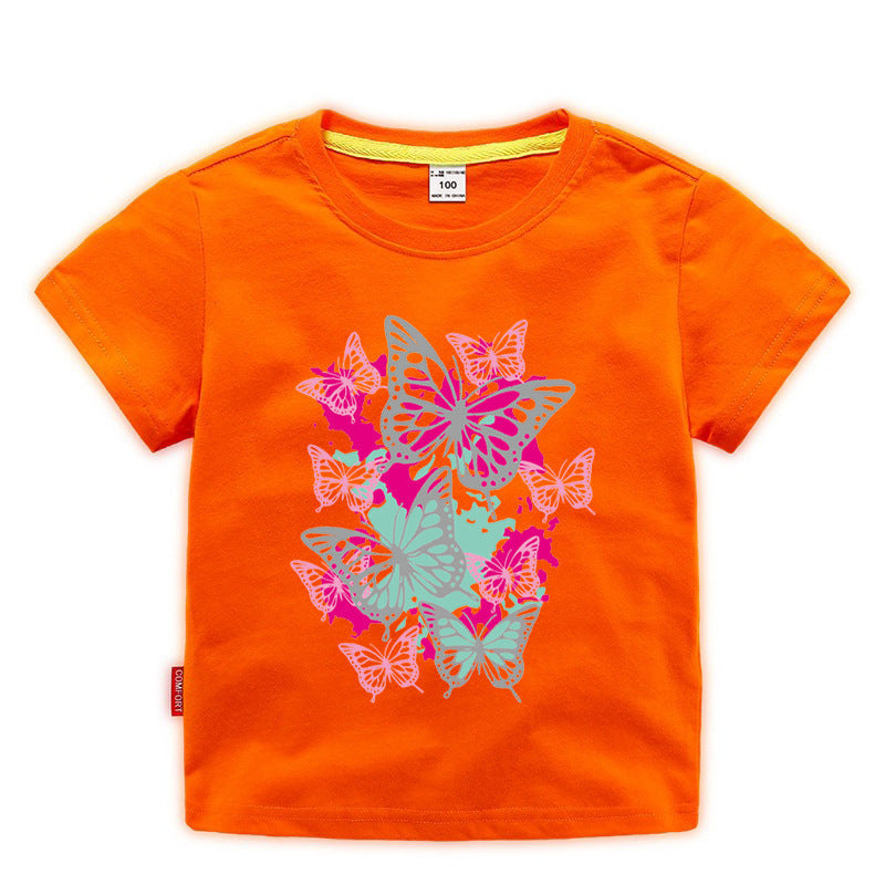 Children's summer short sleeved T-shirt