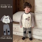 Baby Long Sleeve Triangular Romper for Boys Outing Clothes for Toddlers