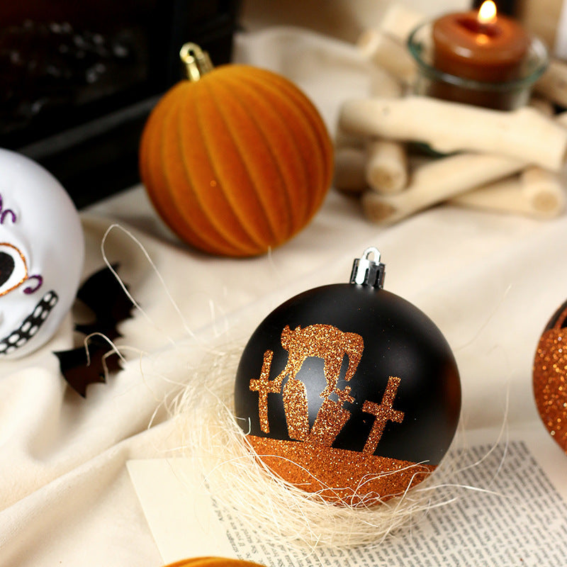 Halloween Decoration Premium Horror Skull Plastic Ball Hanging Ornament Party Decor