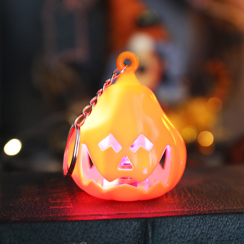 Halloween Pumpkin Lantern Electronic Candle Light Holder Portable Candlestick Night Light Halloween Decoration Prop Atmosphere Decoration