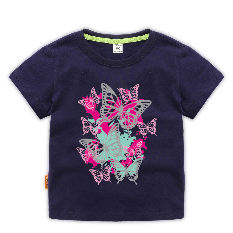 Children's summer short sleeved T-shirt