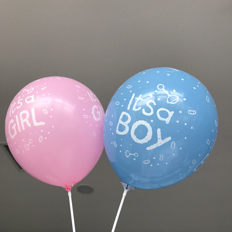 Gender-Reveal-Luftballons in Blau oder Pink, 10 Stück – Ansicht 1