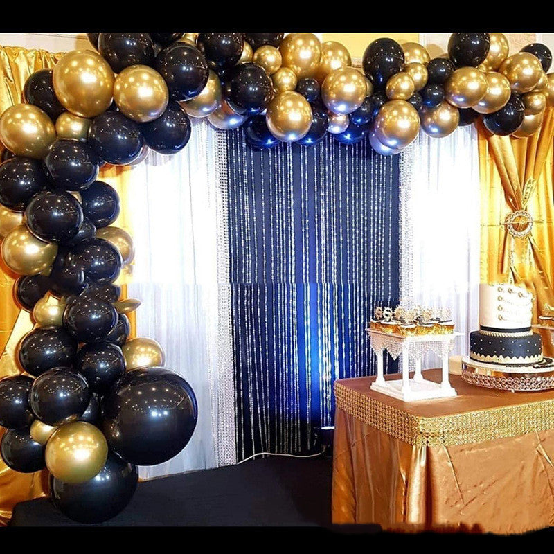 Ballongirlande in Schwarz-Gold, Ballonbogen-Set – Ansicht 4
