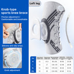 Adjustable Knob Knee Brace with Spring Support, Slim Shin Defender Basketball Knee Pads, Non-Slip Compression Sports Protector