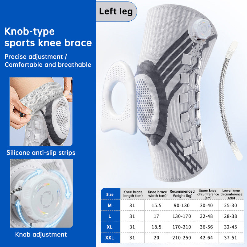 Kniebandage mit Drehverschluss – beim Sport