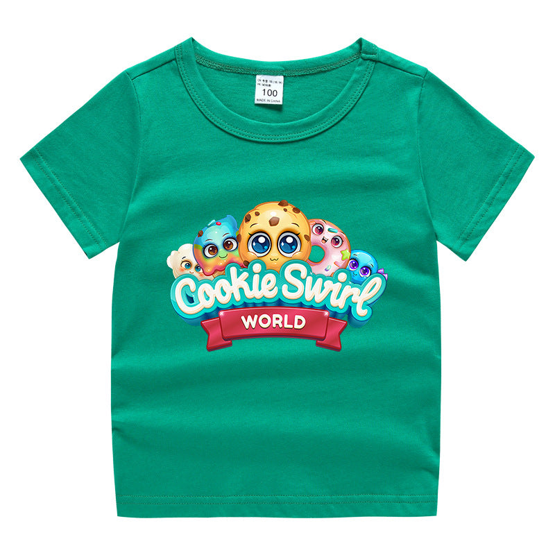 Children's summer short sleeved T-shirt