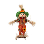Vogelscheuchen-Deko-Figur mit Kürbis, Halloween & Erntedank