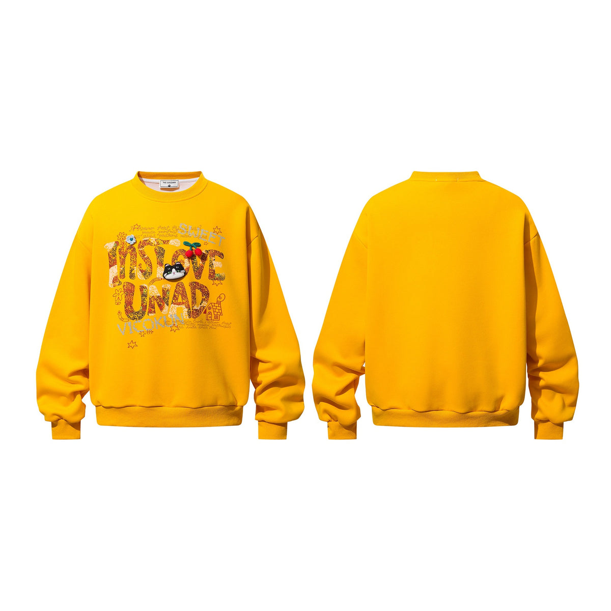 Hoodie mit 3D-Deko-Print Ausgefallenes Design