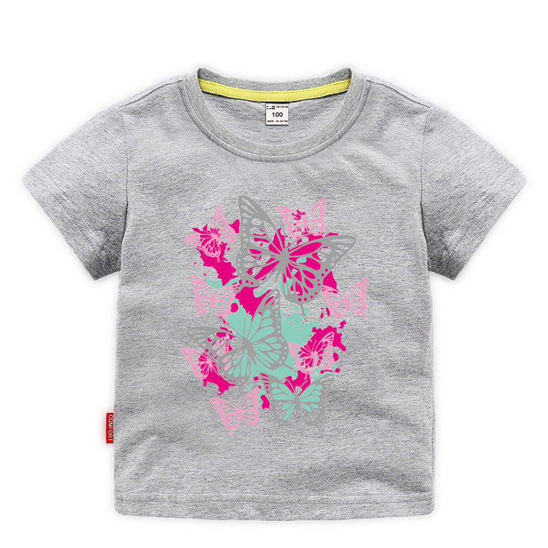 Children's summer short sleeved T-shirt