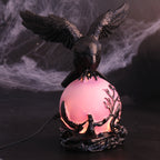 Resin Crow Night Light Halloween Creative Decorative Table Lamp Retro Style