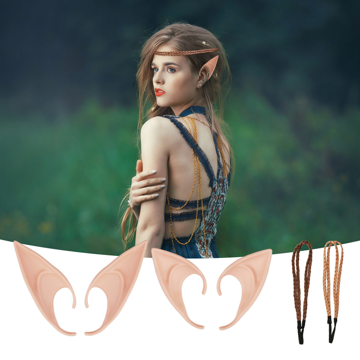 Elfenohren-Set mit Haarband