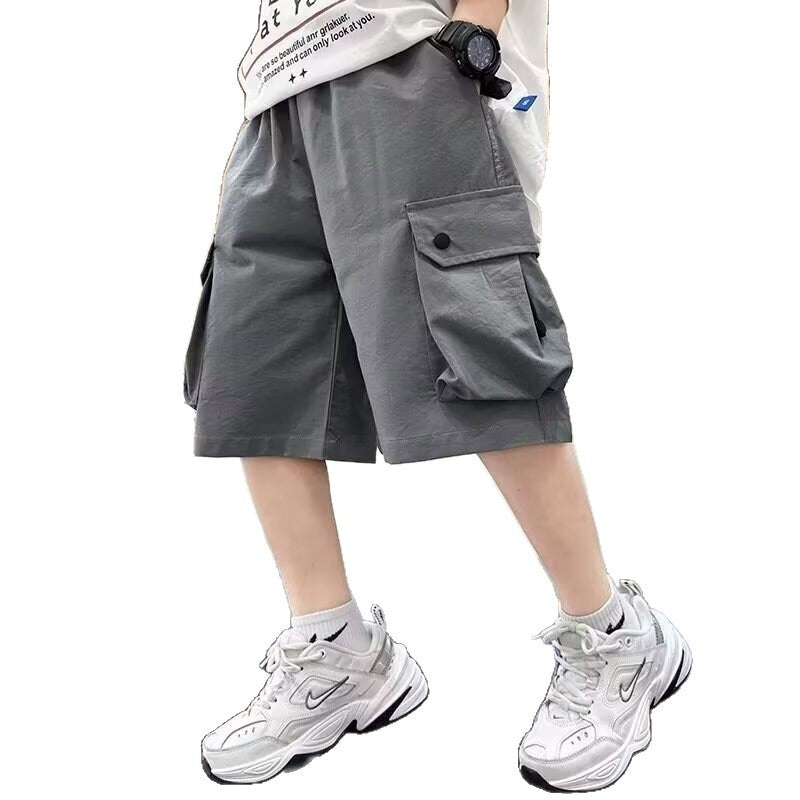 Casual Style Boys' Shorts, Lightweight Cargo Pants