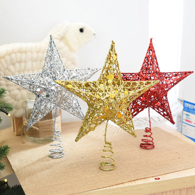 Christbaumspitze Stern aus Metall – Ansicht 1