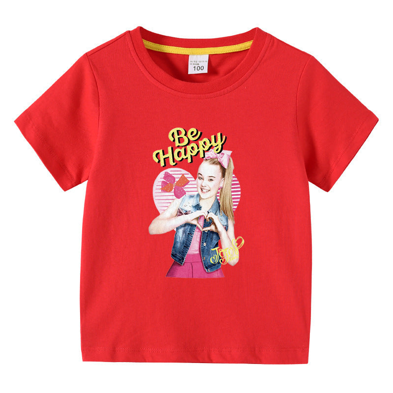 Children's summer short sleeved T-shirt