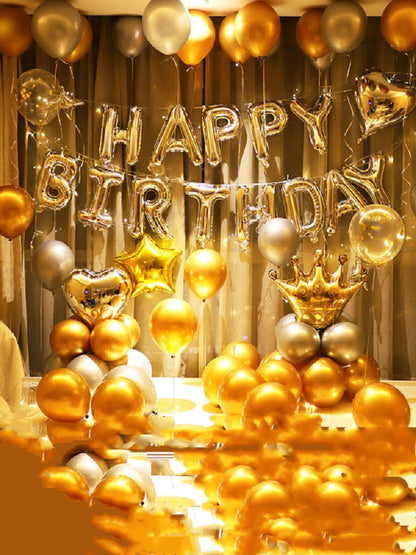 Happy-Birthday-Ballon-Set, Geburtstagsdeko – Ansicht 15