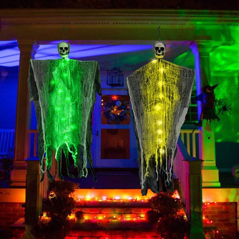 Halloween Hängegeist mit Totenkopf, ca. 85 cm – Ansicht 9