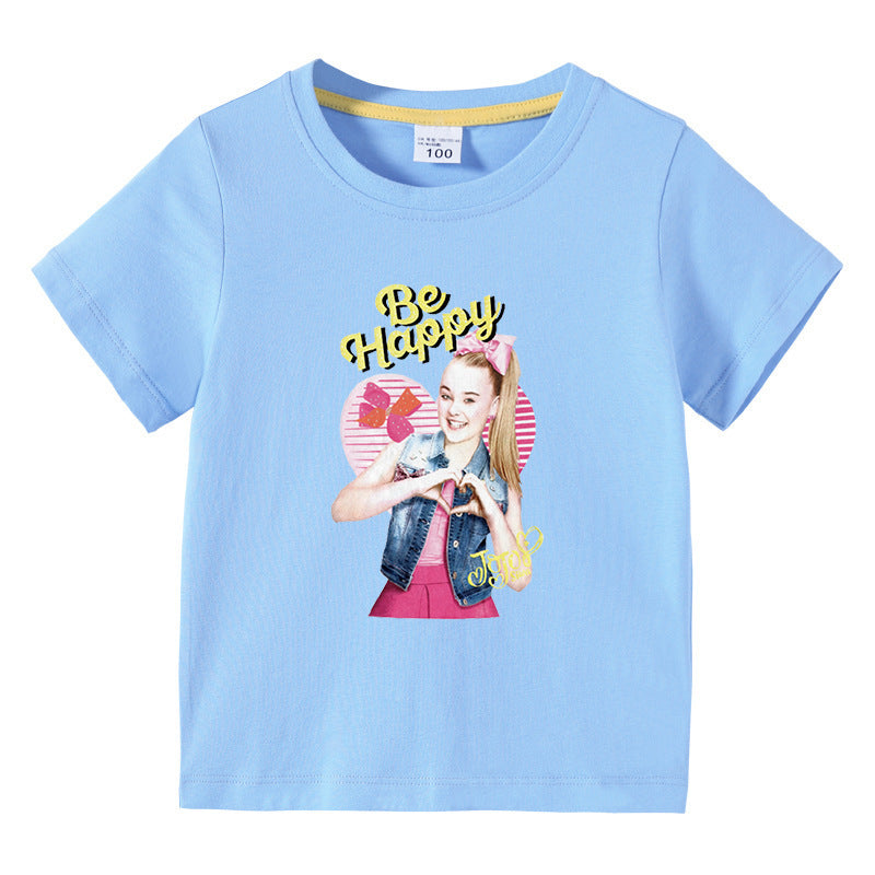 Children's summer short sleeved T-shirt