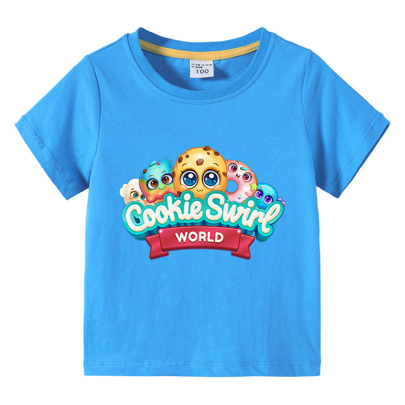 Children's summer short sleeved T-shirt