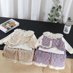 Baby girl autumn long sleeved three piece set of clothes