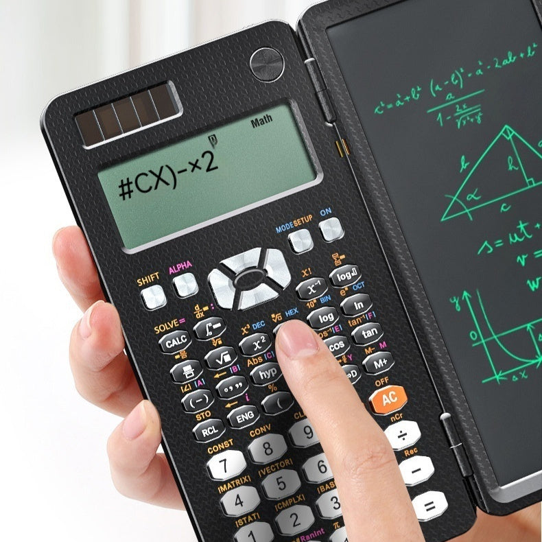 2-in-1 Klapp-Taschenrechner mit Schreibtablett, wissenschaftlich – Ansicht 4