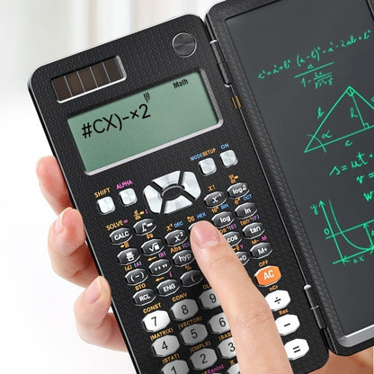 2-in-1 Klapp-Taschenrechner mit Schreibtablett, wissenschaftlich – Ansicht 4