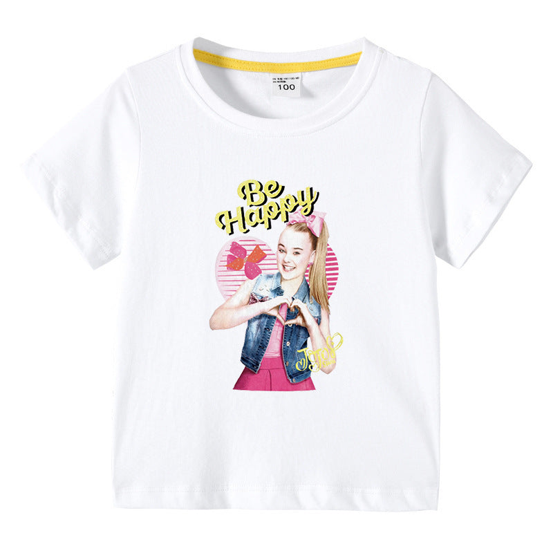 Children's summer short sleeved T-shirt